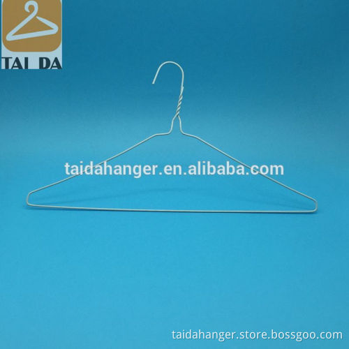 White Plastic Coated Wire Dry Clean Wire Clothes Hanger